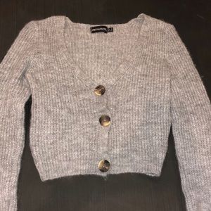 Grey cropped sweater